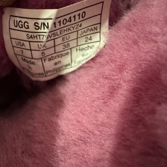 ✨ UGG Classic Mini “Milky Way” Pink Raspberry Sparkle Boots - Women’s Size 7 - Picture 7 of 7